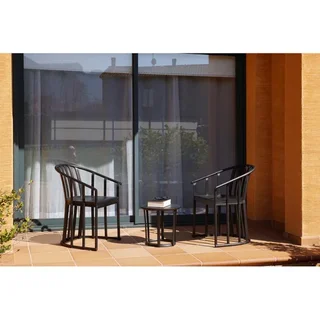 4er-Set Raff Sessel - Sandfarbener Stoffbezug