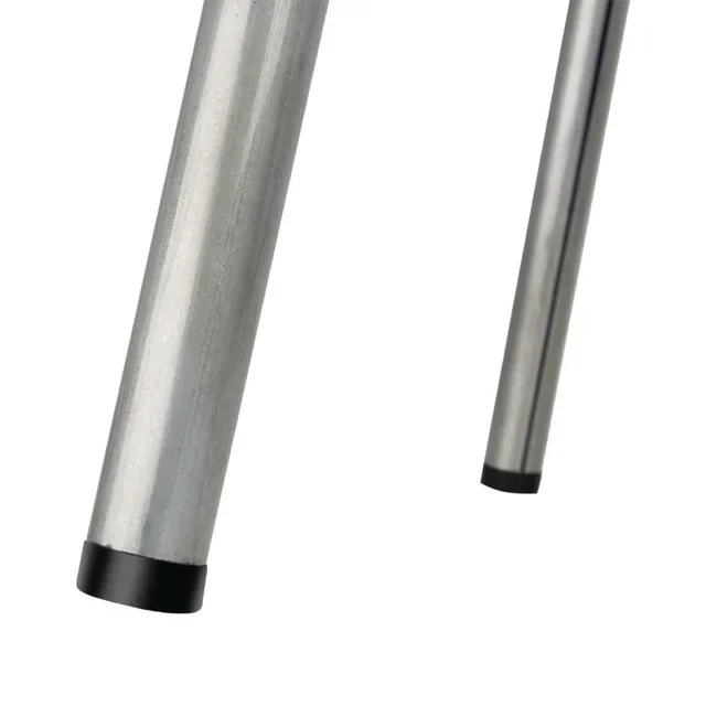 Lot de 4 Tabourets Bas Industriels Acier Galvanisé et Bois Cantina