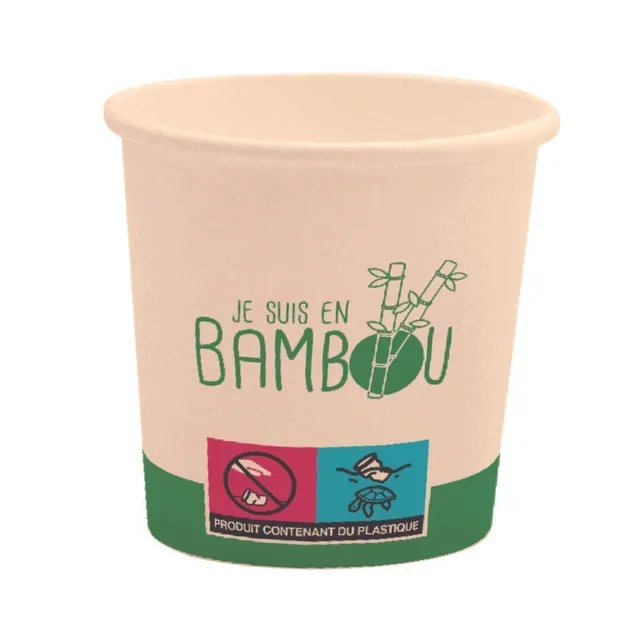 Copo Ecológico de Bambu "Je Suis en Bambou" - 25 cl - Pack de 50 Unidades