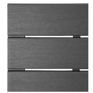 Set di 2 Panche a Doghe Valletta Grigio