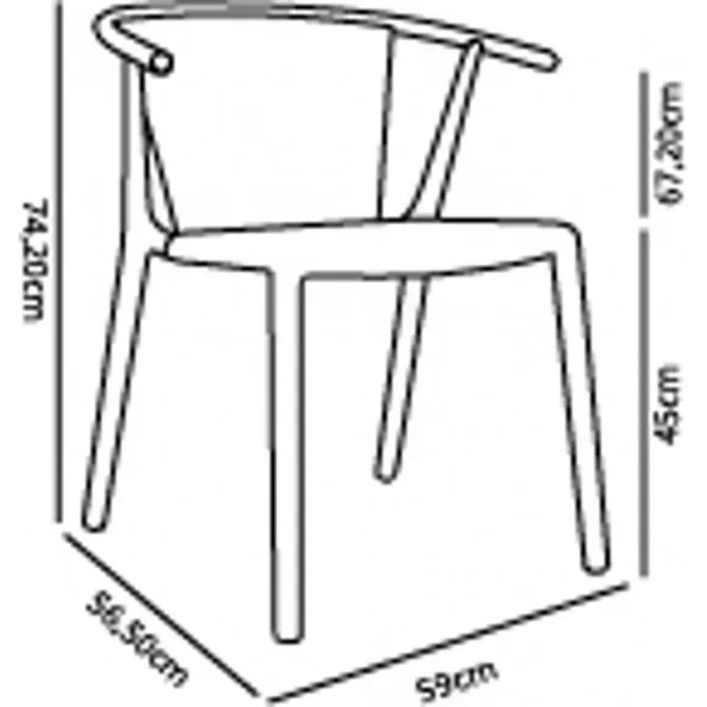 Steely Chair - Sand Color - Set of 2 pieces