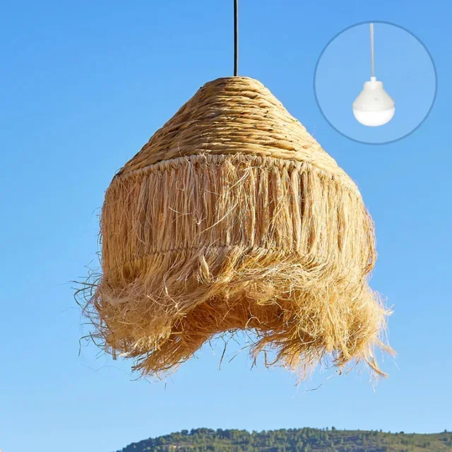 Natural Water Hyacinth Hanging Lamp Leonara Nomad