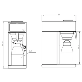 Machine à Café avec Thermos 2L - 1 Récipient Isotherme