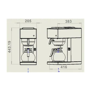Kaffeemaschine mit 1,8 L Kanne