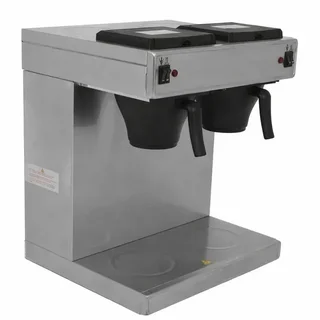 Pro Coffee Maker Double Tank 2x2 Liters Stainless Steel