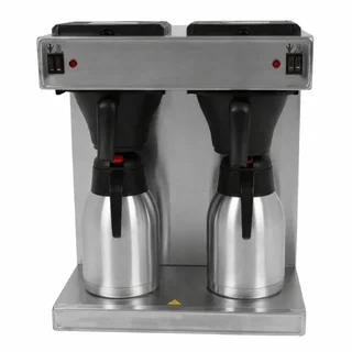Pro Coffee Maker Double Tank 2x2 Liters Stainless Steel