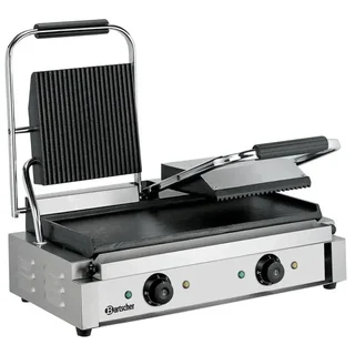 Professional 2-in-1 Panini Press - Smooth and Grill Plates