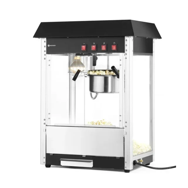 Electric Popcorn Machine - Elegant Black Design