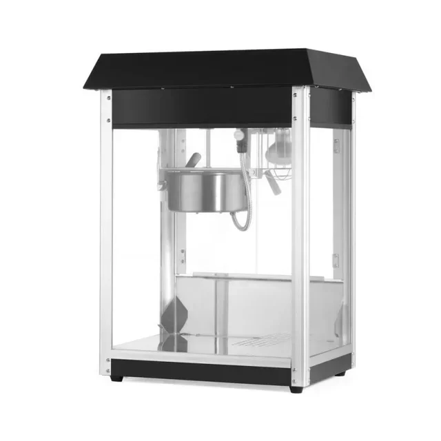 Electric Popcorn Machine - Elegant Black Design
