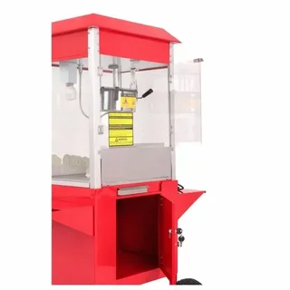 Professionelle Popcorn-Maschine auf mobilem Wagen