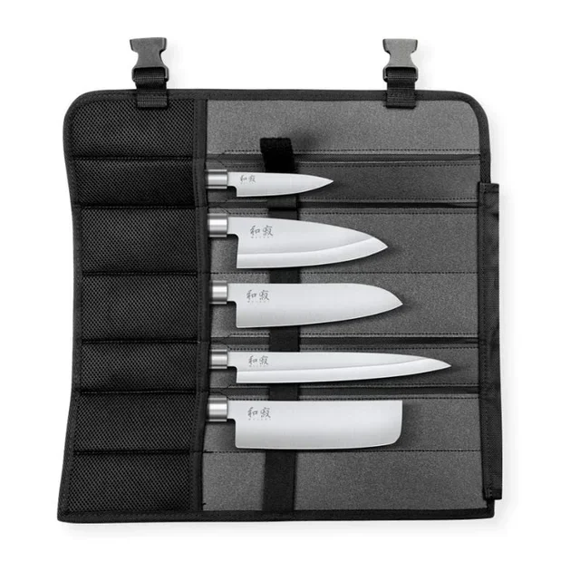 5-Piece Japanese Wasabi Black Knife Case - KAI