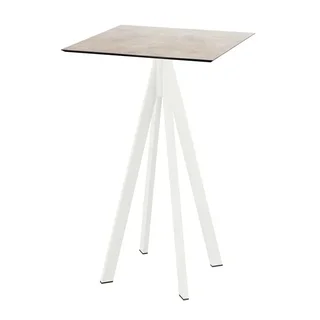 Mesa Bistrô Infinity Estrutura Branca Tampo Moonstone 70x70 cm