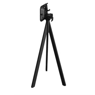 Infinity Tripod Stehtisch 70x70 cm - Schwarzes Metallgestell und Schwarze HPL-Platte