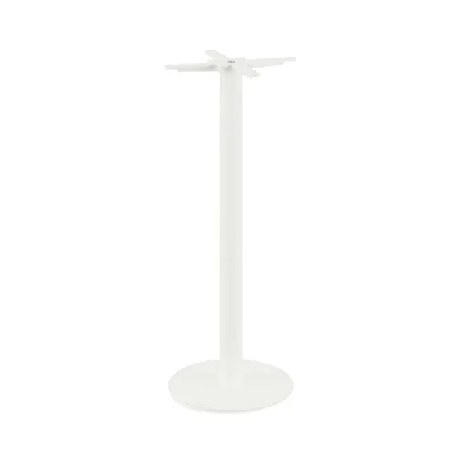 Tavolo Alto Urban Structure Struttura Bianca Piano Nero 70x70 cm - Tavolo da Banco Design