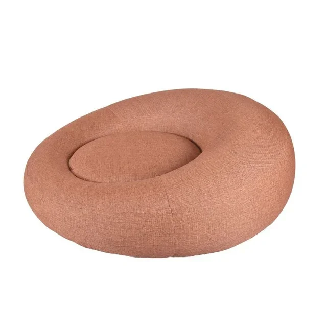 Round Inflatable Mattress Rondo Terracotta Color