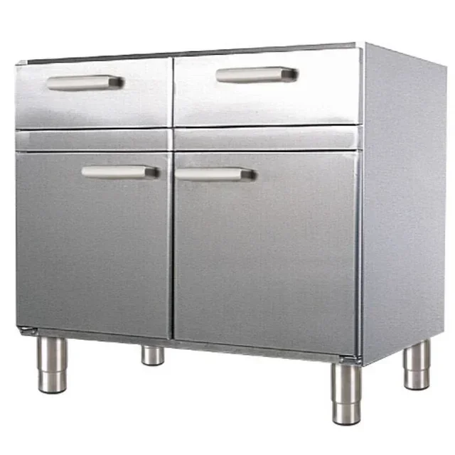 Armário de Armazenamento Baixo 2 Portas + 2 Gavetas - Sem Tampo