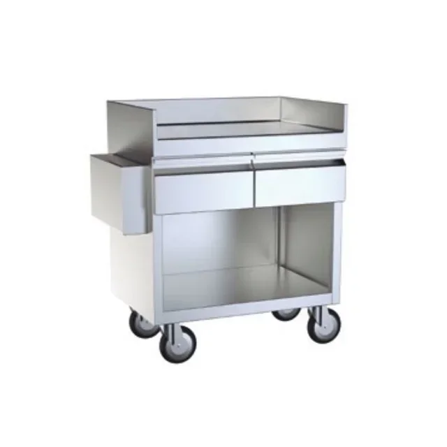 Mobiletto da Esterno con Pannelli Laterali e 2 Cassetti - L 100 x P 60 cm