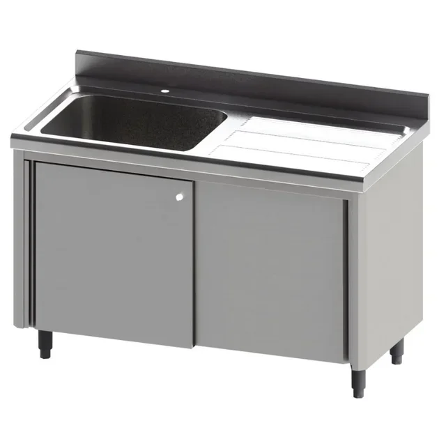 Mueble de Fregadero Acero Inox 1 Cuba con Escurridor Derecho - Prof. 700 mm