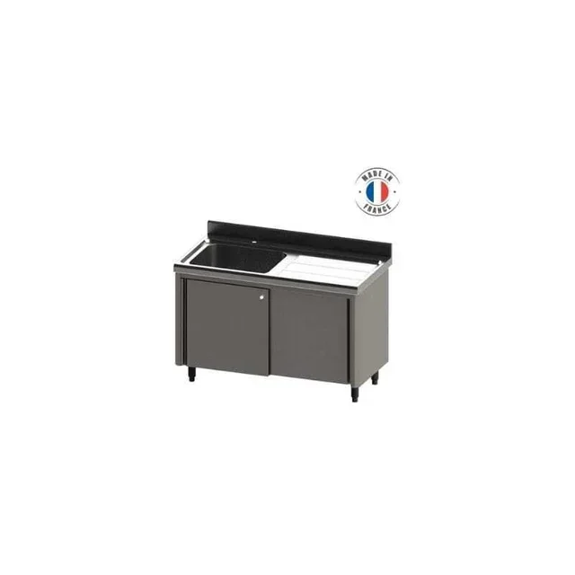 Mueble de Fregadero Acero Inox 1 Cuba con Escurridor Derecho - Prof. 700 mm