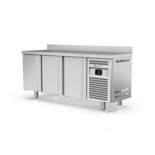 Spültisch 1 Becken mit Aufkantung und 3 Türen - Breite 600 mm - Länge 2020 mm