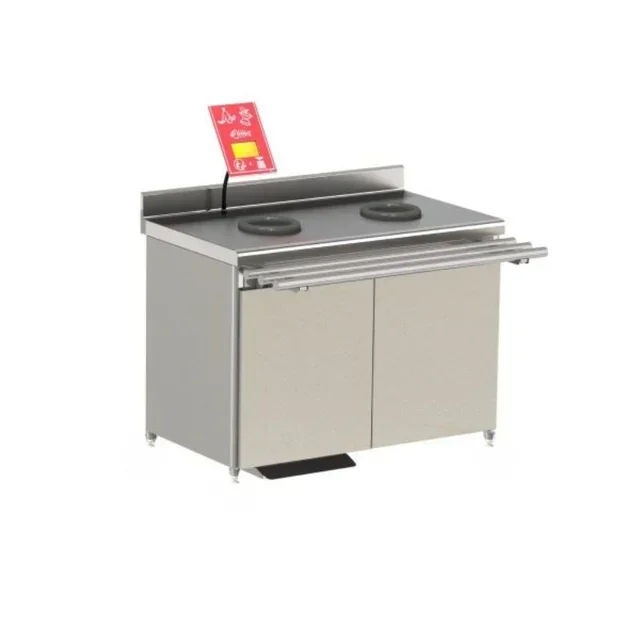 Recycling Sorting Cabinet with Weighing Bin Function - 2 Compartments and 2 Containers