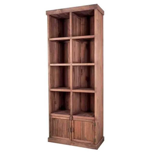 Display Cabinet 8 Compartments and 2 Doors - Taupe - 80 x 38 cm