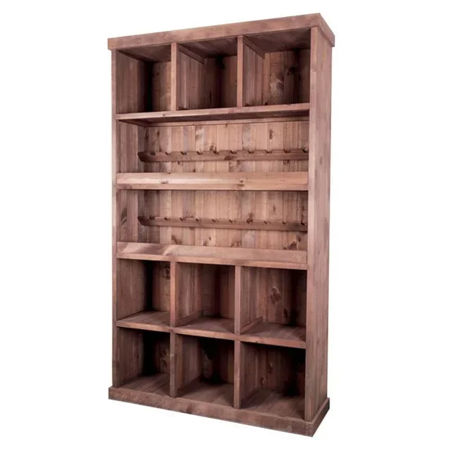 Display Cabinet 11 Compartments 9 Cubes + 2 Shelves - Taupe Colour - 1170 x 380 mm