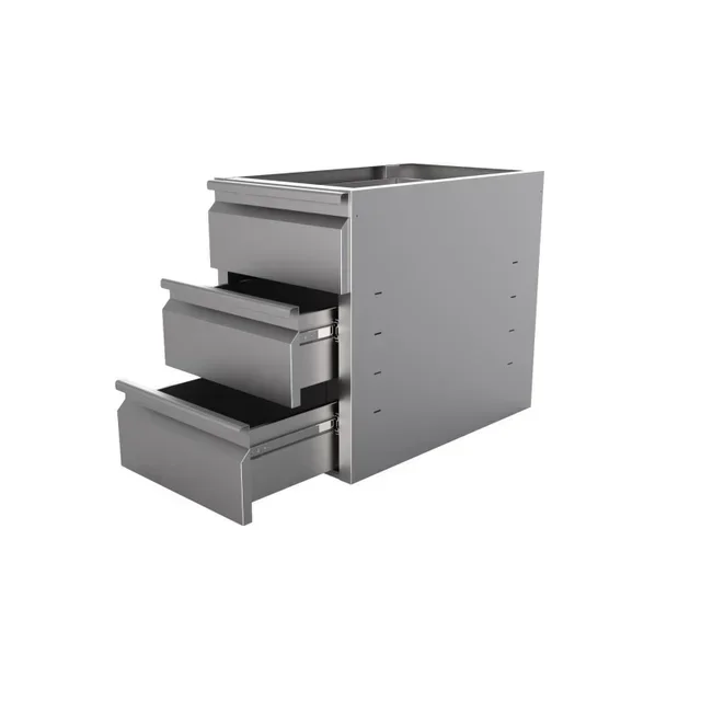 Móvel 3 Gavetas para Mesa Refrigerada Profundidade 700 mm
