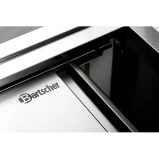 Stainless Steel Storage Cabinet Sliding Doors Shelf Backsplash - Width 120 cm