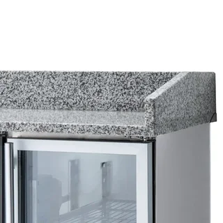 Meuble Réfrigéré à Pizza Compact 3 Portes Vitrées