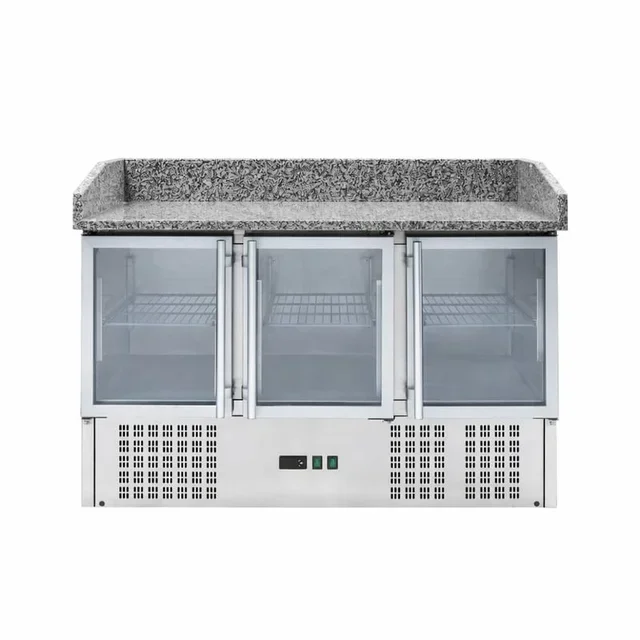 Refrigerated Pizza Cabinet 3 Glass Doors - Compact Model
