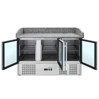 Meuble Réfrigéré à Pizza Compact 3 Portes Vitrées