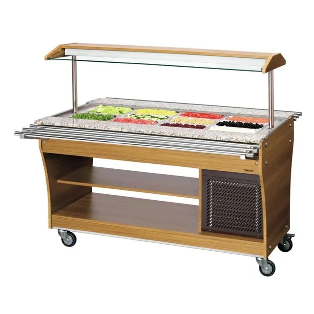 Refrigerated Buffet 4 GN 1/1 Pans - Professional Salad Display Case