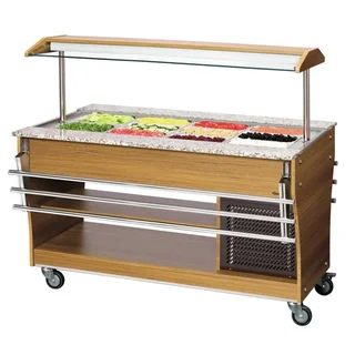 Buffet Refrigerato 4 Bacinelle GN 1/1 - Vetrina per Insalate Professionale