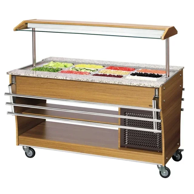 Buffet Refrigerato 4 Bacinelle GN 1/1 - Vetrina per Insalate Professionale