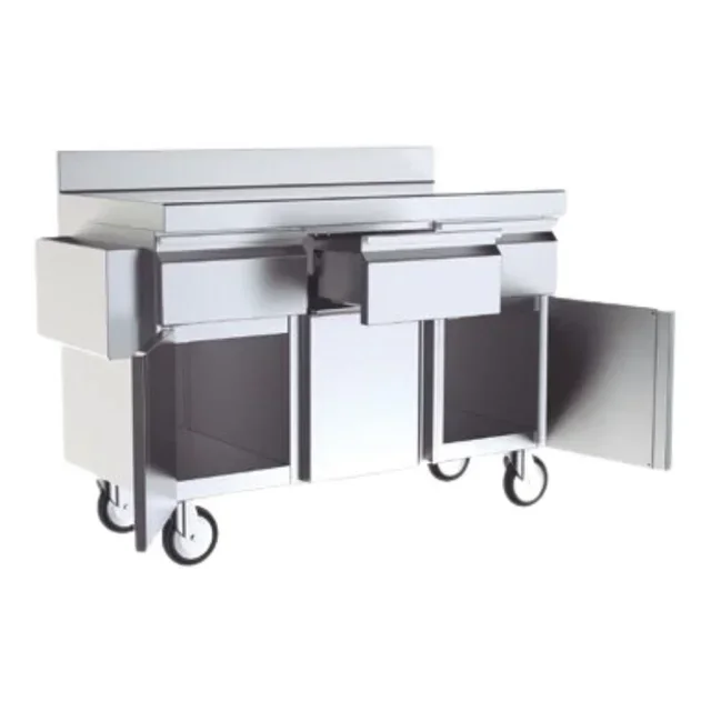 Armadio da Esterno 3 Ante e 3 Cassetti con Pannelli Posteriori - L 150 x A 60 cm