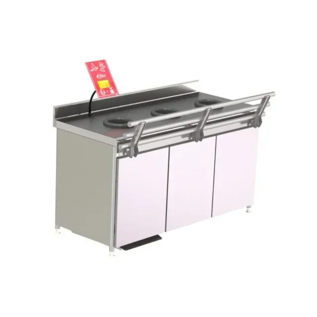 Intelligenter Mülltrennungsschrank 3 Fächer mit Waage - 3 Abfallströme - Kinderdesign