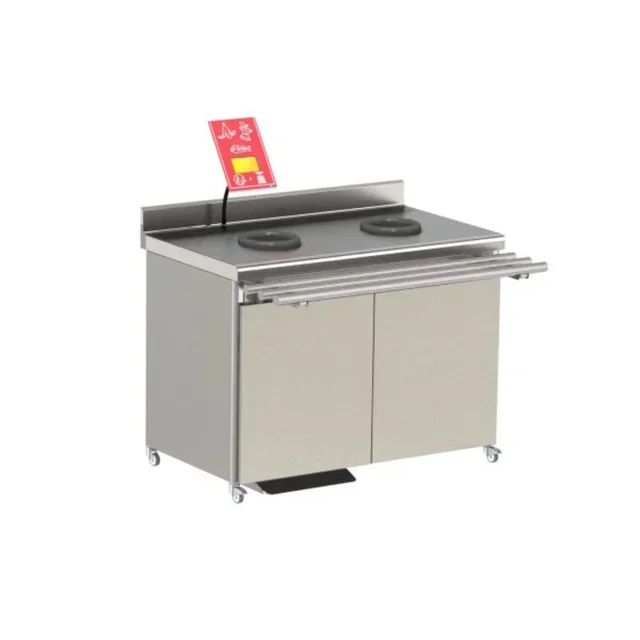 Sorting Cabinet with Scale 2 Doors and 2 TVO - Child Model - Polyamide Castors