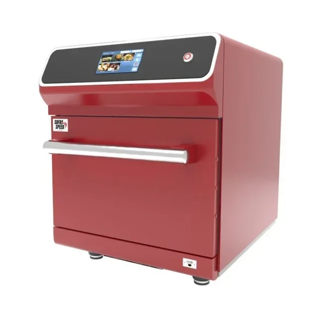 Micro-Ondes Combiné Four à Convection 2 en 1 - Finition Rouge