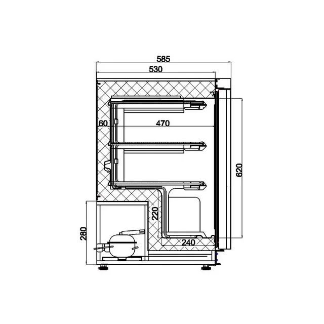 129L White Negative Refrigeration Cabinet