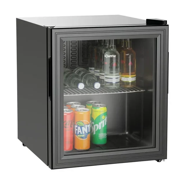 Small Glass Door Refrigerator 46 L - Mini Bar with Transparent Door