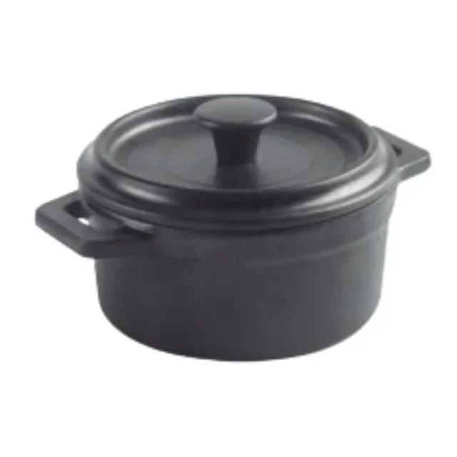 Mini Cocotte Melamina com Tampa - Diâmetro 10 cm - Capacidade 210 ml
