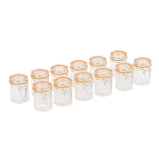 Kleines Glas-Aufbewahrungsgefäß 50 ml - 12er Pack