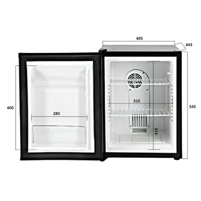 Compact Refrigerator 40 Liters with Solid Door - Mini Bar Fridge