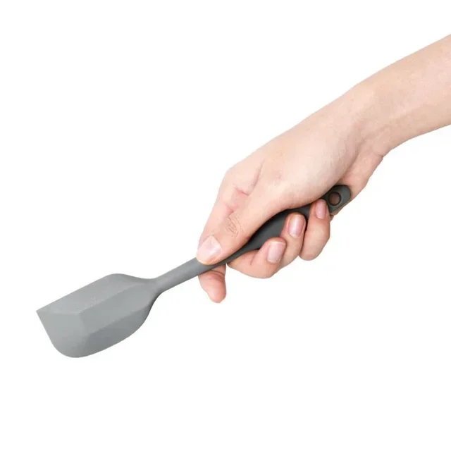 Mini Grey Silicone Spatula High Temperature - Length 20.5 cm