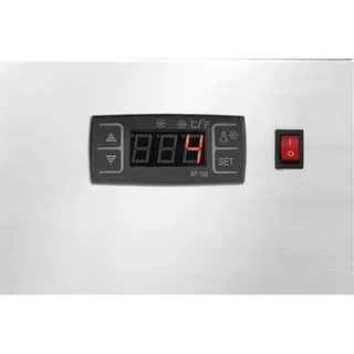 Kühlvitrine für Theke 78 Liter - Edelstahl Ausführung