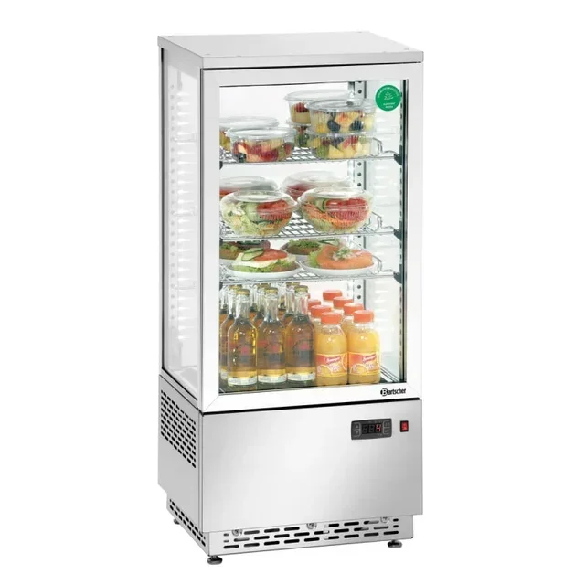 Countertop Refrigerated Display Case 78 Liters - Stainless Steel Finish