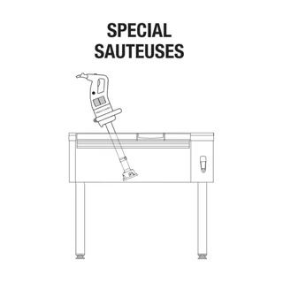 Professional Immersion Blender MP 800 Turbo TP - Special Sauté Pan Foot Ø 30 cm - 1000 Watt Motor