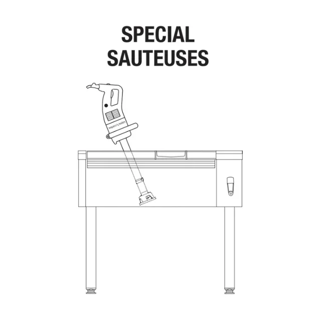 Professional Immersion Blender MP 800 Turbo TP - Special Sauté Pan Foot Ø 30 cm - 1000 Watt Motor