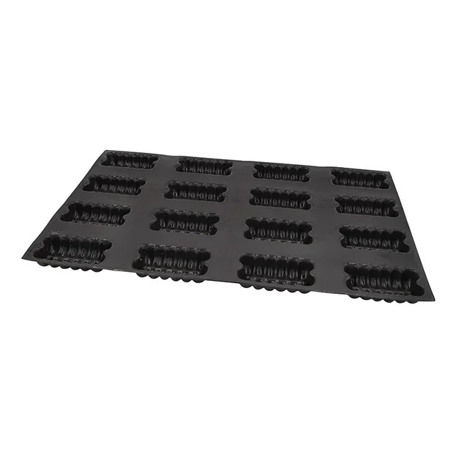 Canelé Mold 16 Cavities - Rectangular Format 11 x 6 cm - Professional Pastry
